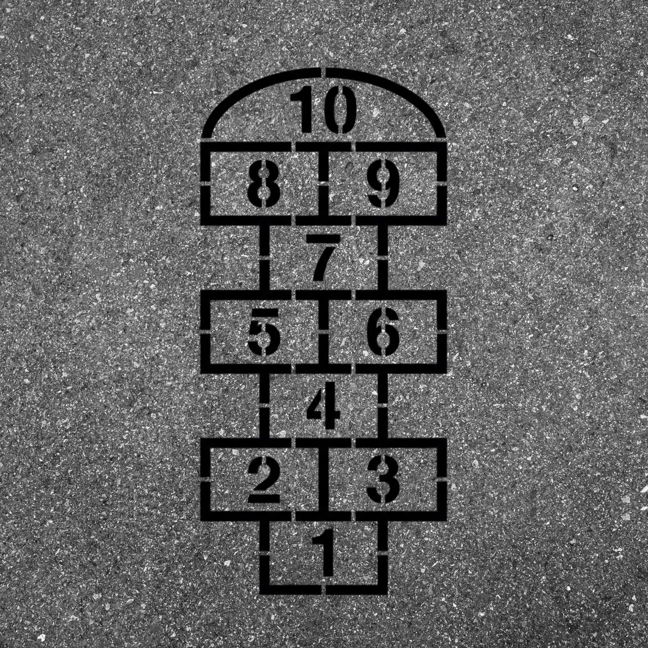 Hopscotch Stencil Template for Schools and Daycares