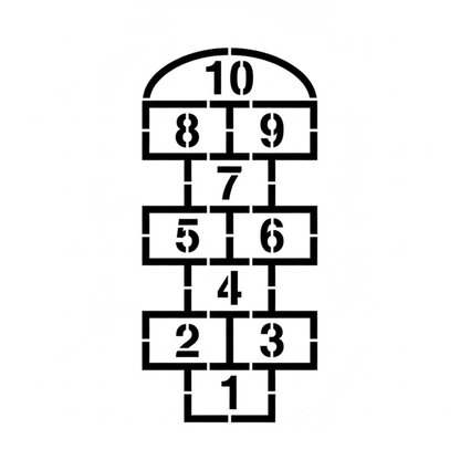 Hopscotch Stencil Template for Schools and Daycares