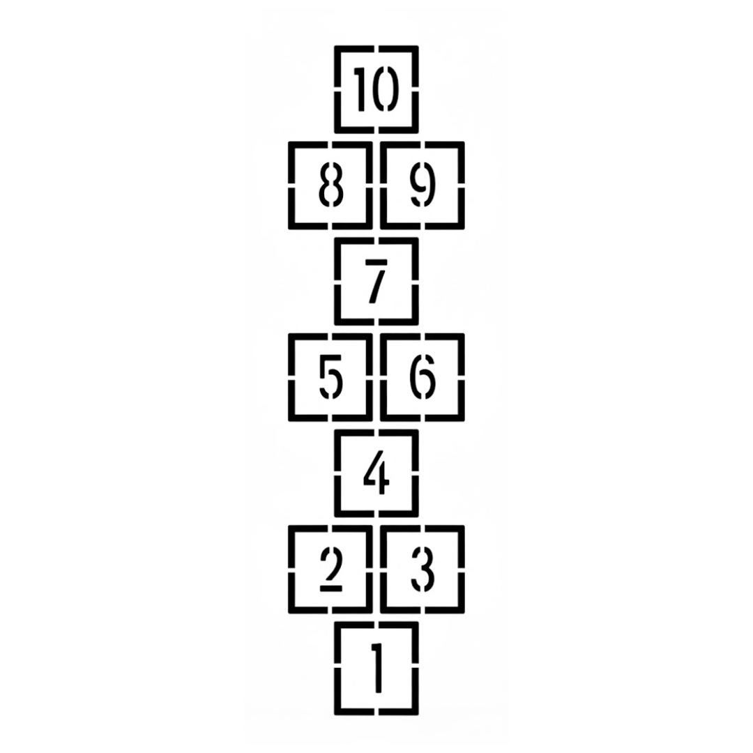 Hopscotch Playground Painting Stencil DIY Kit
