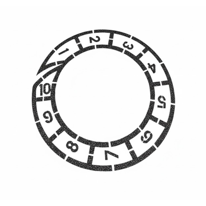 Circular Hopscotch Stencil 72" for Playgrounds and Parks