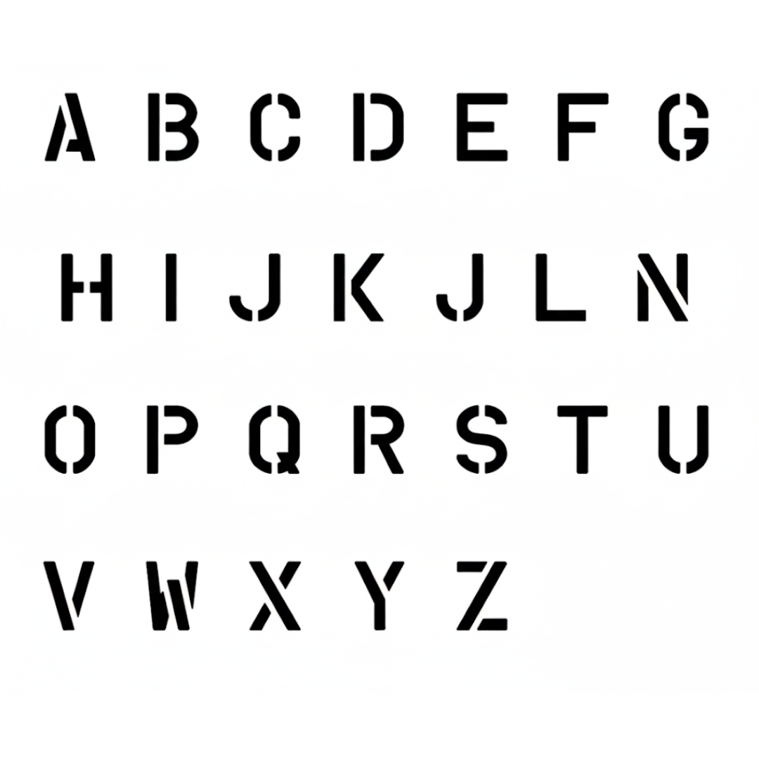 Lettering Foot 8 Foot Letter Stencil for Parking Lots .118 – 321 Plastics