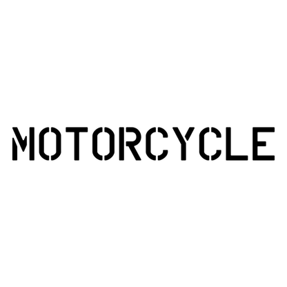 MOTORCYCLE Stencil with 6" Letters