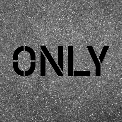 ONLY Stencil to Mark Pavement and Curbs