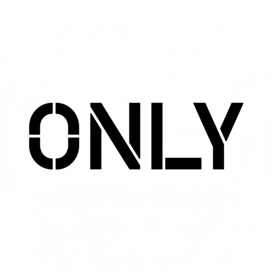 ONLY Stencil to Mark Pavement and Curbs