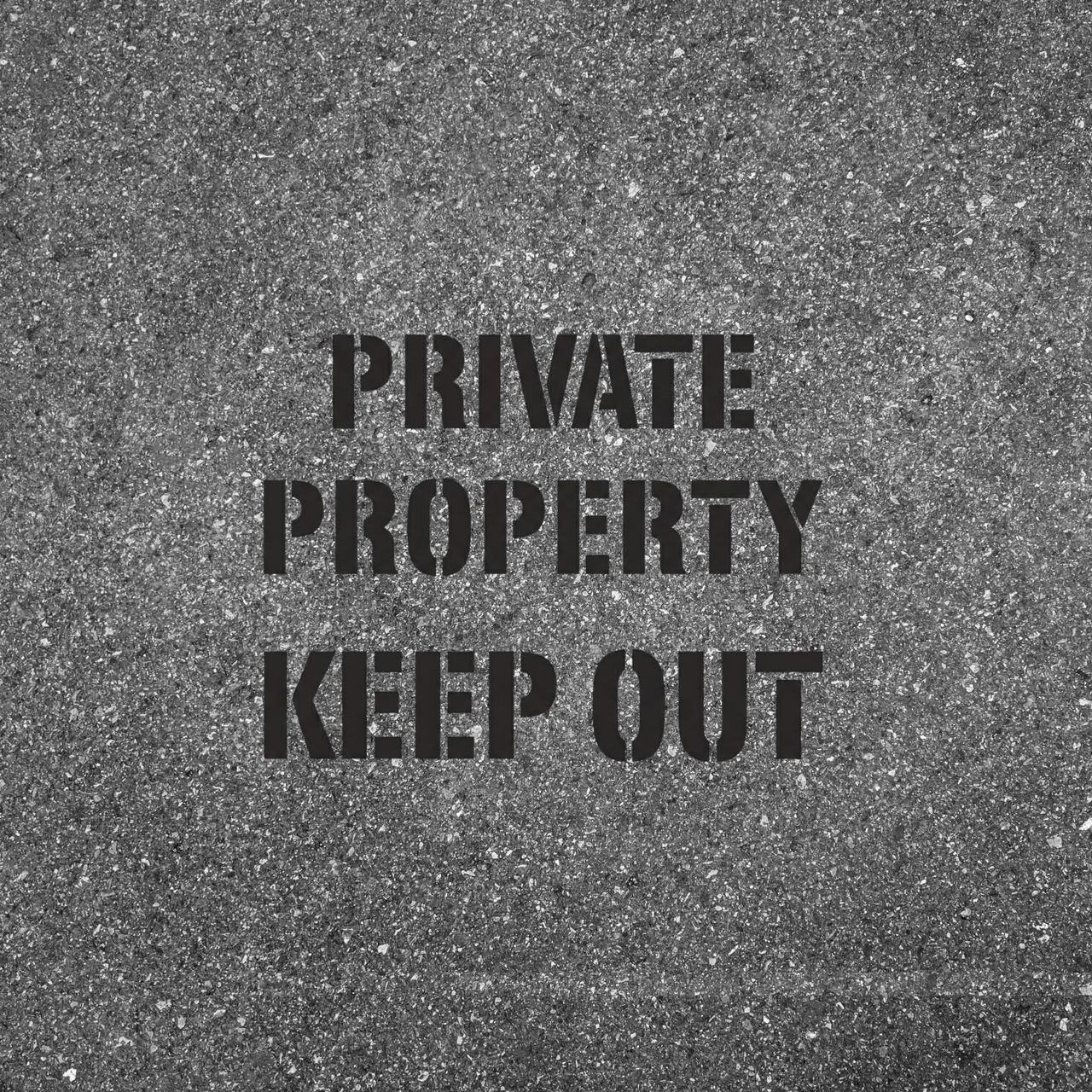 PRIVATE PROPERTY KEEP OUT 24" Stencil