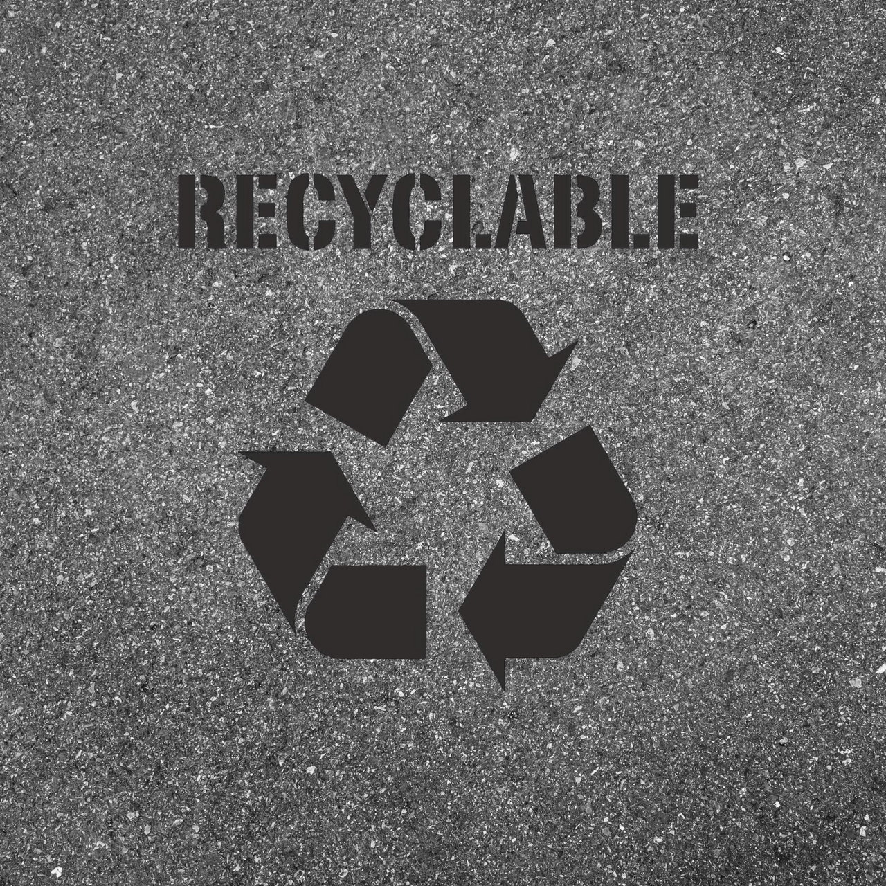 RECYCLABLE Stencil 24" Symbol