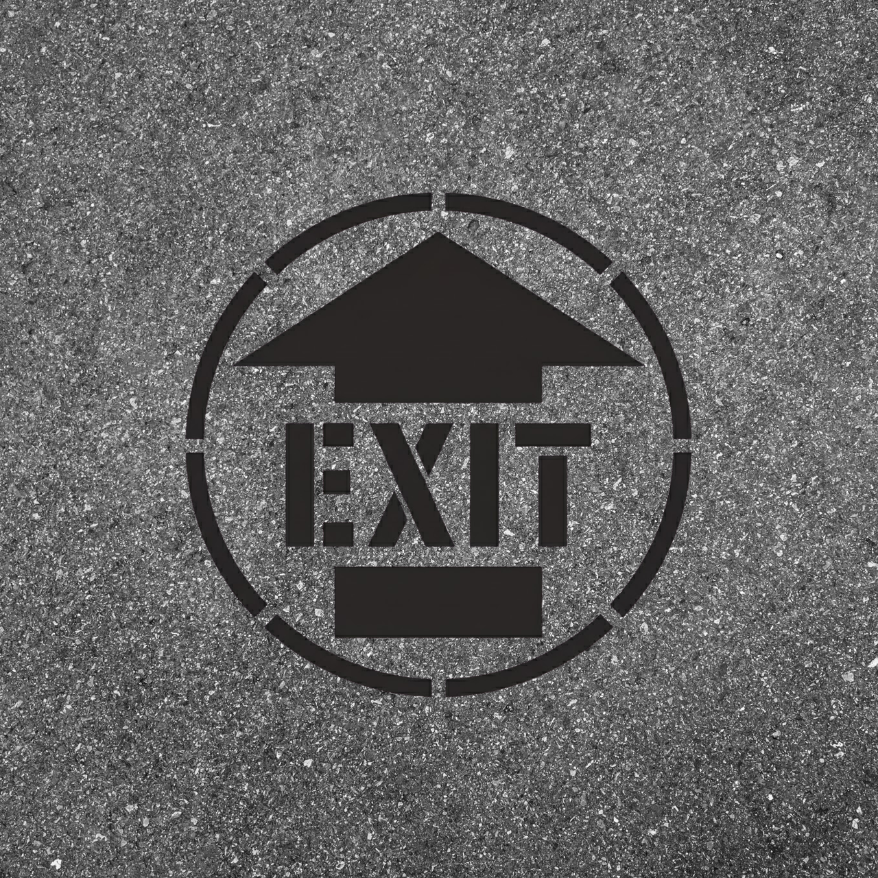 EXIT Stencil with Arrow for Walls Ceilings and Floors