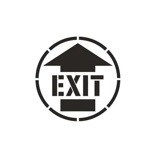 EXIT Stencil with Arrow for Walls Ceilings and Floors