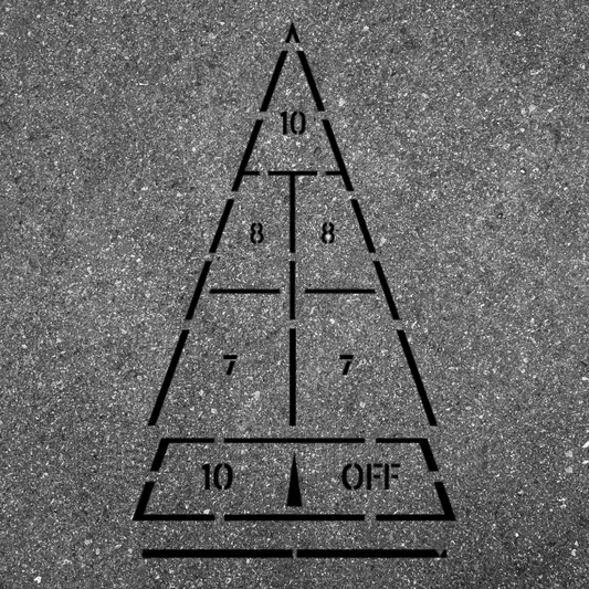 Shuffleboard Playground Stencil DIY Kit for Blacktops