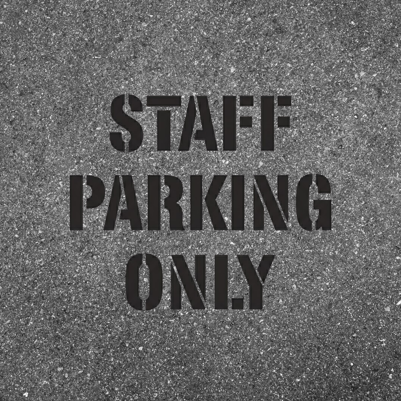 STAFF PARKING ONLY Stencil for Parking Lots Blacktops and Walls