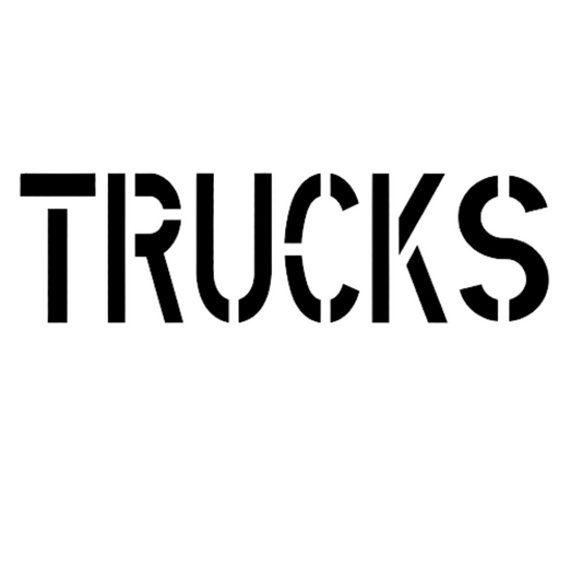 96" TRUCKS Stencil Department of Transportation 8 Foot Template