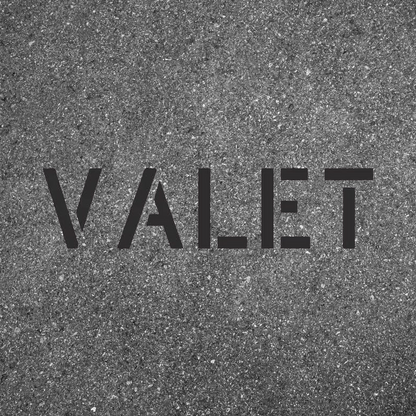 VALET Stencil for Painting Blacktops