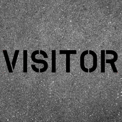 VISITOR Stencil Asphalt Template for Parking Lots