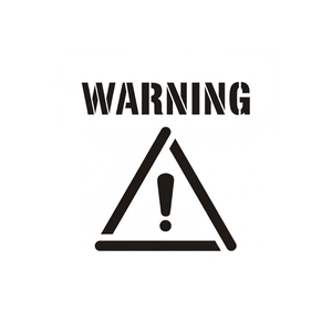 WARNING Stencil 24" Parking Lot and Black Top Marking Template