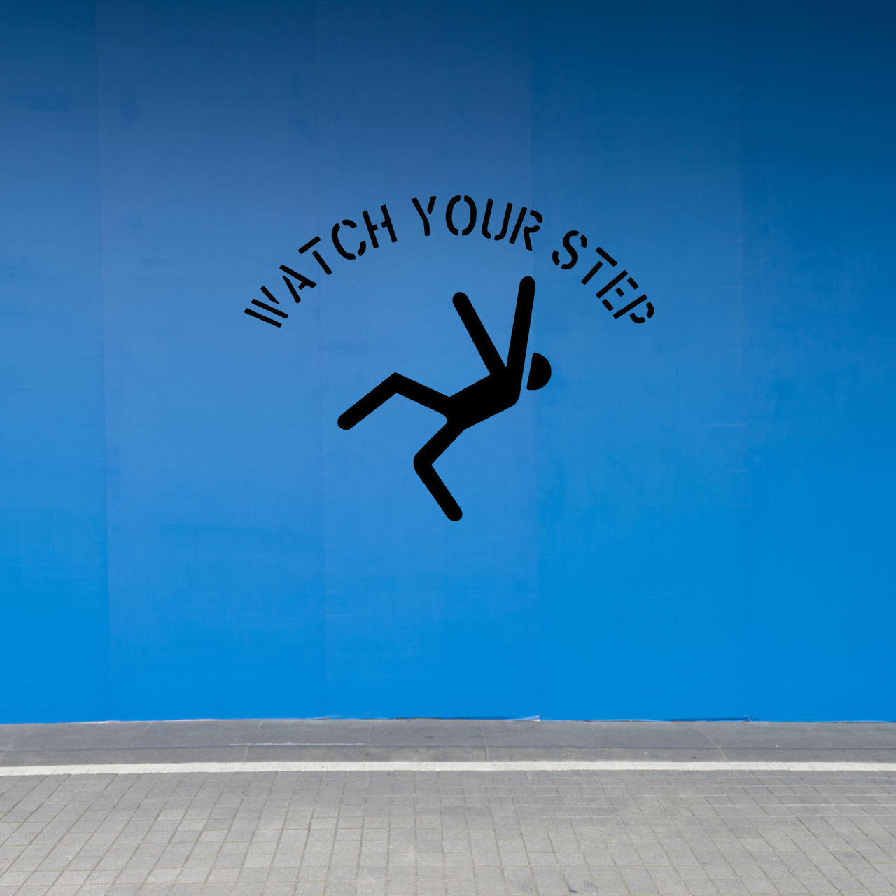 WATCH YOUR STEP Safety Stencil 24" Symbol