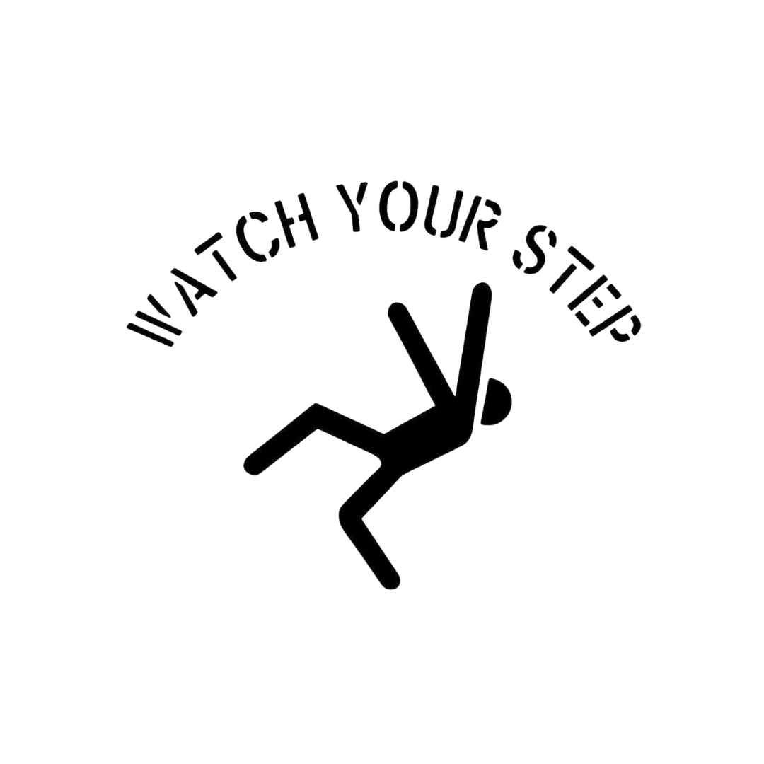 WATCH YOUR STEP Safety Stencil 24" Symbol