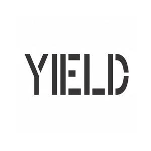 Yield Stencil Template for Parking Lot Pavement Marking