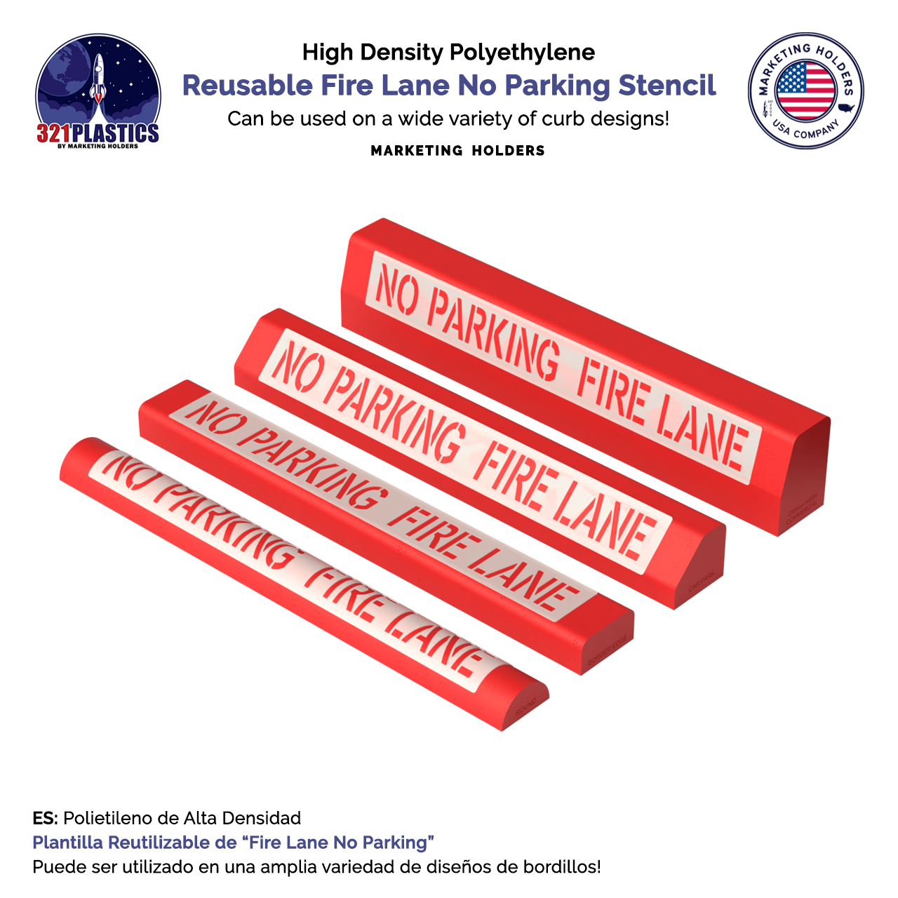 Stencil Reusable NO PARKING FIRE LANE Template