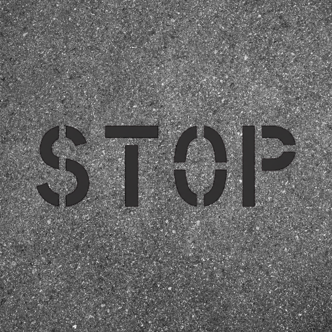 STOP Stencil Template for Road Marking