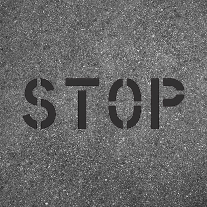 STOP Stencil Template for Road Marking