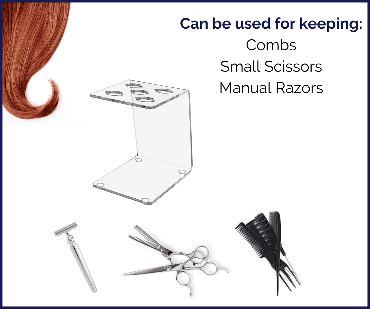 Scissor Organizer Shear Display with 5 Holes for Countertops