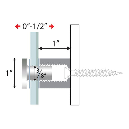 9"W x 4"H Sign Holder with Standoffs Photo Display Wall Frame