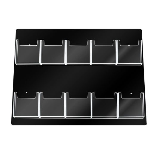 Lightweight Wall 10 Pocket Brochure Holder for 4"W Literature