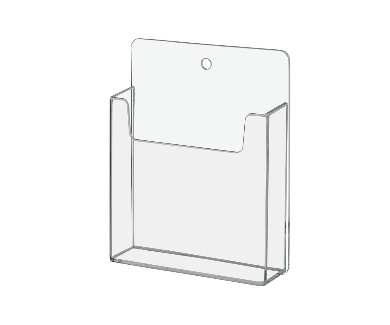 Wall Mount 1 Pocket Trifold Brochure Holder for 4"W Rack Cards