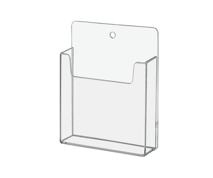 Wall Mount 1 Pocket Trifold Brochure Holder for 4"W Rack Cards