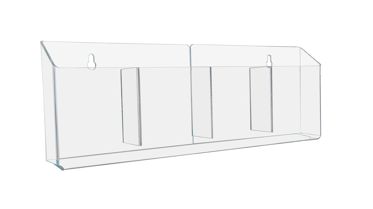 4"W Trifold Brochure 4 Pocket Countertop Display Reference Rack