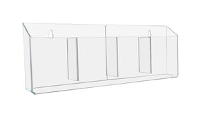 4"W Trifold Brochure 4 Pocket Countertop Display Reference Rack