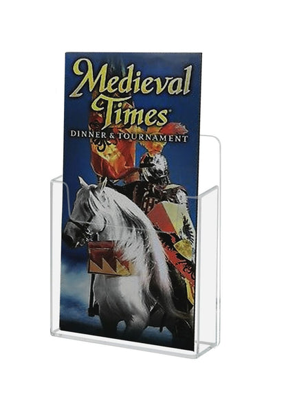 Slatwall 4"W Wall Trifold Brochure Display Rack Card Holder