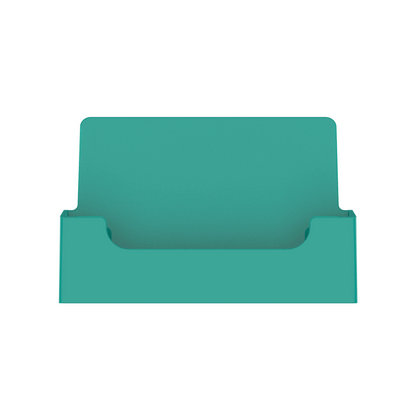 Teal Business Card Holder Single Pocket Countertop Display