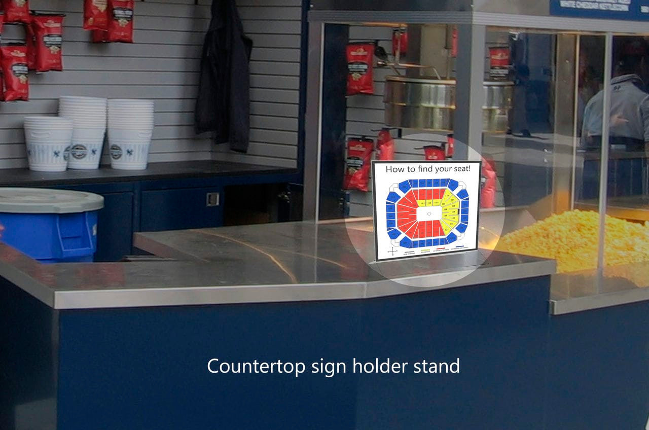 11"W x 8.5"H Sign Holder Top Load Double Sided Table Tent