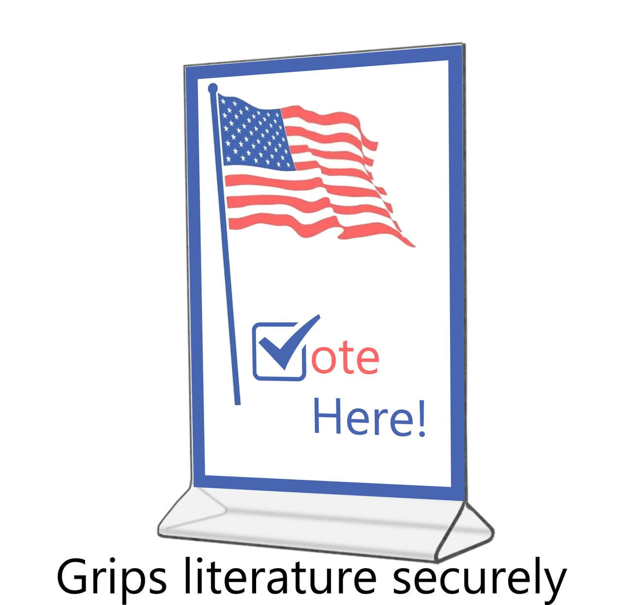 5"W x 7"H Sign Holder Top Load Double Sided Countertop Frame