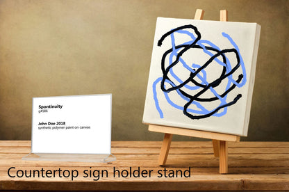 7"W x 5"H Sign Holder Top Load Double Sided Countertop Ad Frame