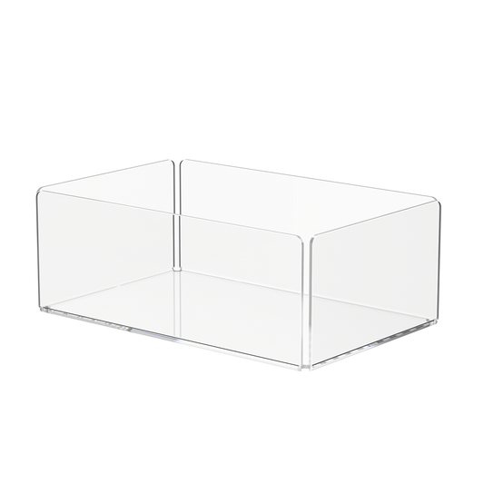 10" Tray Organizer Display Countertop Storage Bin Dust Cover