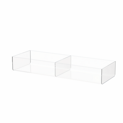 Clear Acrylic 16.75"W Multi Compartment Storage Tray