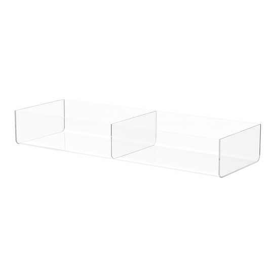 Clear Acrylic 16.75"W Multi Compartment Storage Tray