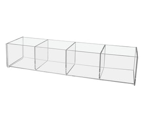 Clear Acrylic 15.75"W Tray with 4 Compartments