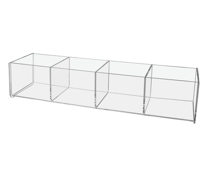 Clear Acrylic 15.75"W Tray with 4 Compartments