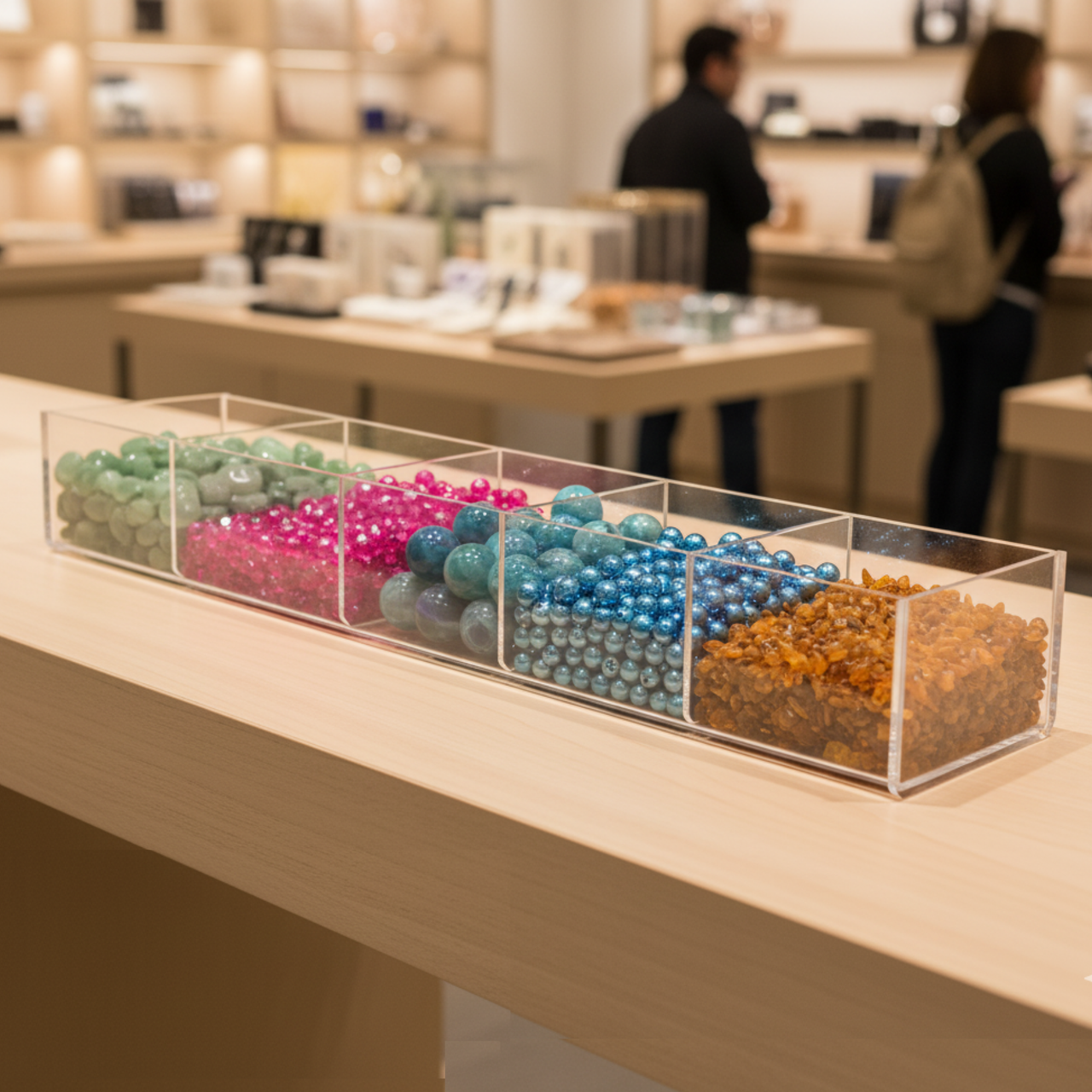 5 Compartment Storage Bin 19.5"W Organizer Display