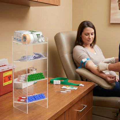 Acrylic Test Tube 3 Compartment Organizer