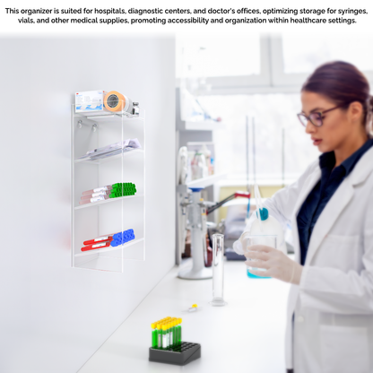 Acrylic Test Tube 3 Compartment Organizer