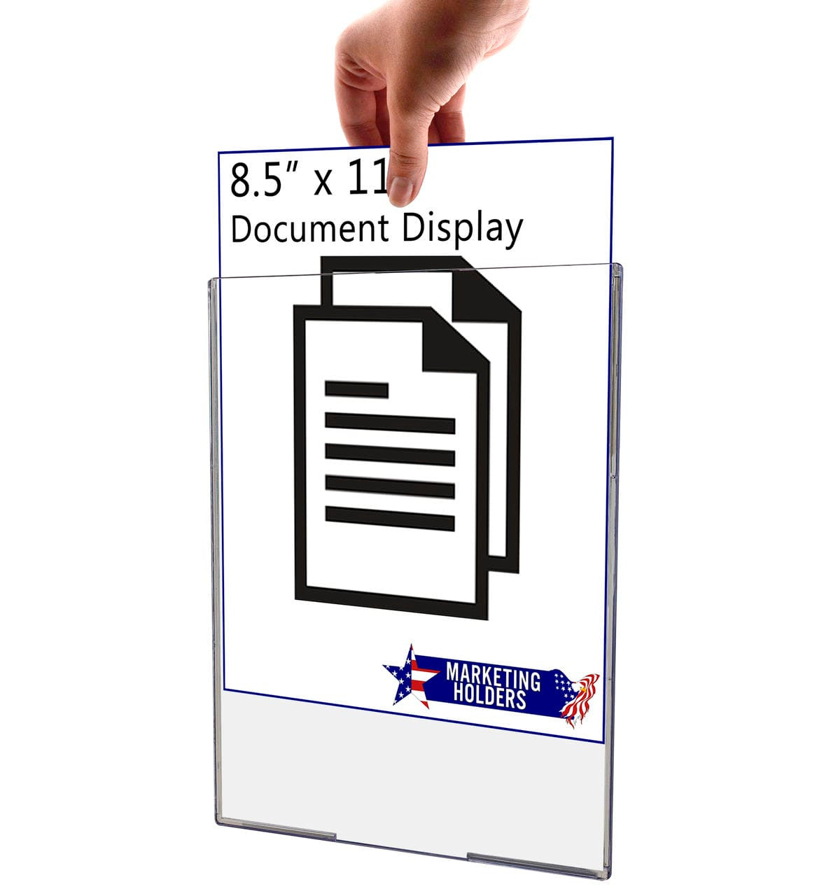 8.5"W x 11"H TRU-VU® Sign Holder with Magnets and Velcro