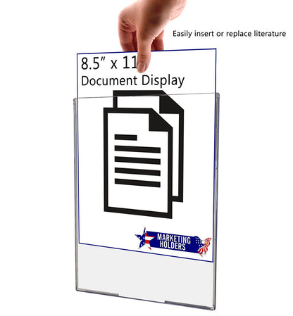 TRU-VU® Sign Holder for 8.5"W  x 11"H Literature