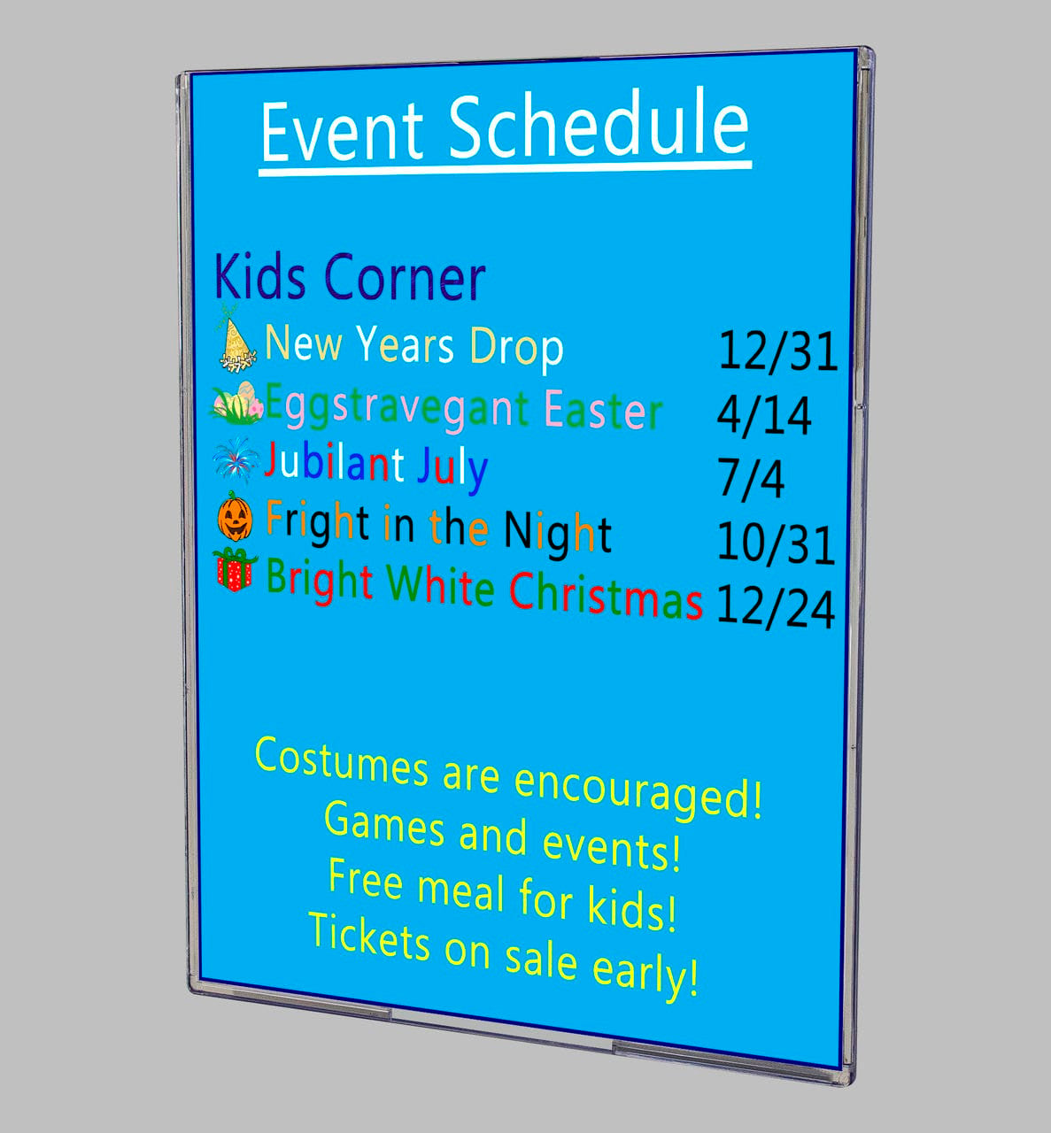 8.5"W x 11"H TRU-VU® Sign Holder with Magnets and Velcro