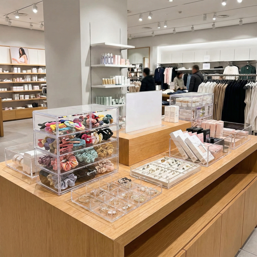 Clear acrylic splash guard installed near a sink