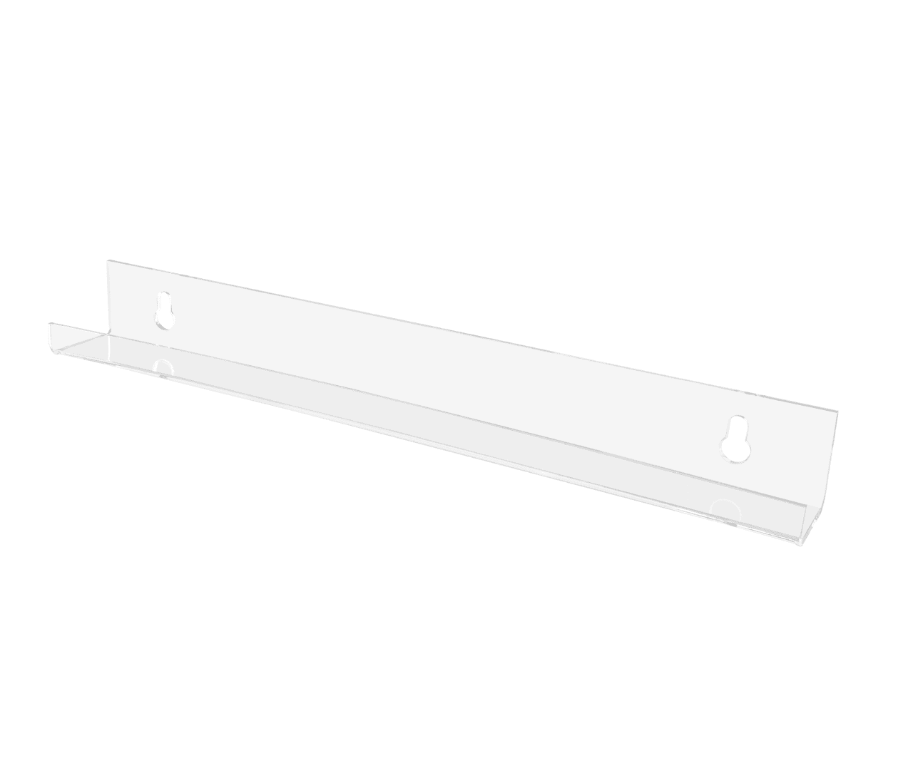 Clear Acrylic 15"W Floating J Shelf