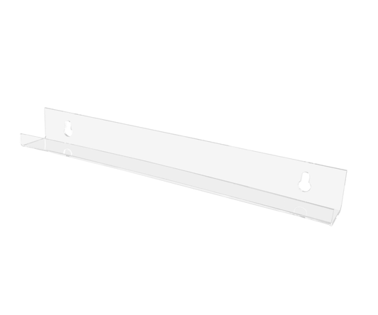 Clear Acrylic 15"W Floating J Shelf
